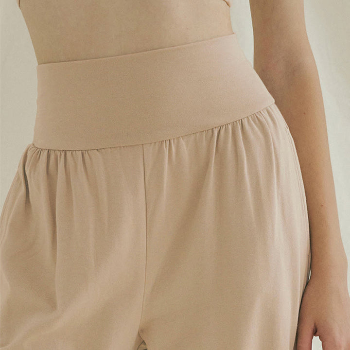 Pantalones Leica de cintura alta para mujer, informales, holgados, con bolsillos y dobladillo anudado, con Buddha Stones - image 25