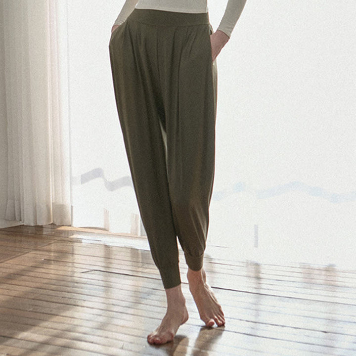 Pantalones Leica de talle alto, informales, de secado rápido y con bolsillos para mujer de Buddha Stones - image 5