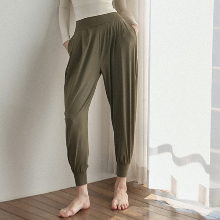 Pantalones Leica de talle alto, informales, de secado rápido y con bolsillos para mujer de Buddha Stones - image 2
