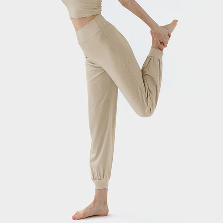 Pantalones Leica de talle alto, informales, de secado rápido y con Buddha Stones para mujer - Trigo - US4，UK/AU8，EU36 (L) - image 7