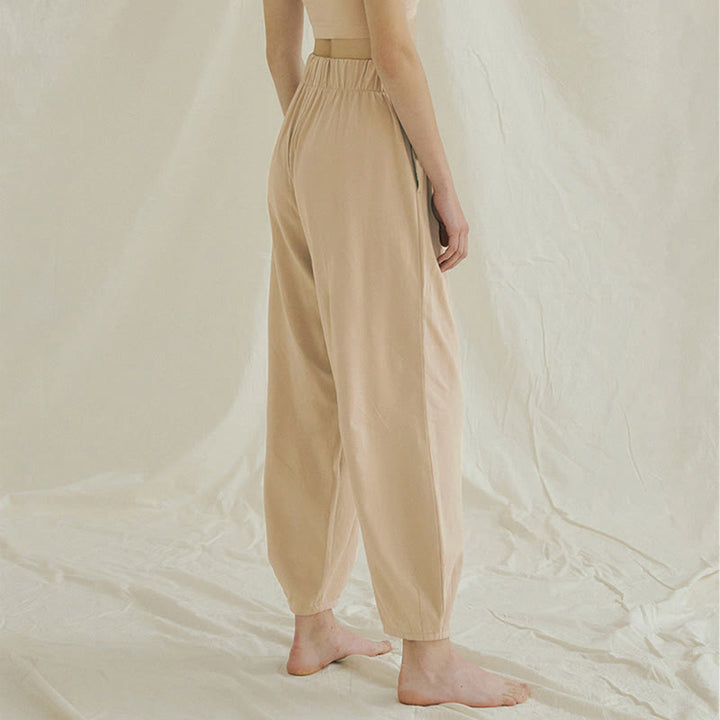 Pantalones harén Leica holgados, informales, transpirables y con bolsillos para mujer de Buddha Stones - image 3