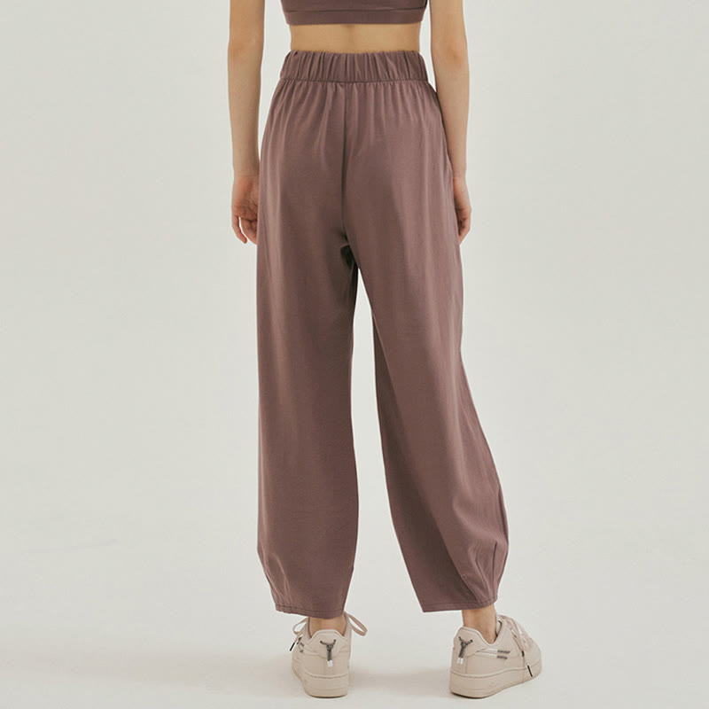 Pantalones harén Leica holgados, informales, transpirables y con bolsillos para mujer de Buddha Stones - image 22