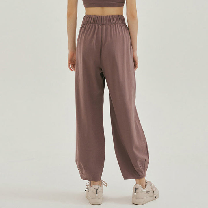 Pantalones harén Leica holgados, informales, transpirables y con bolsillos para mujer de Buddha Stones - image 22