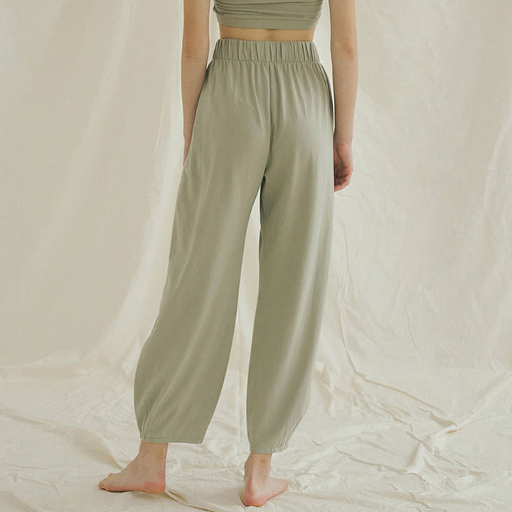 Pantalones harén Leica holgados, informales, transpirables y con bolsillos para mujer de Buddha Stones - image 18