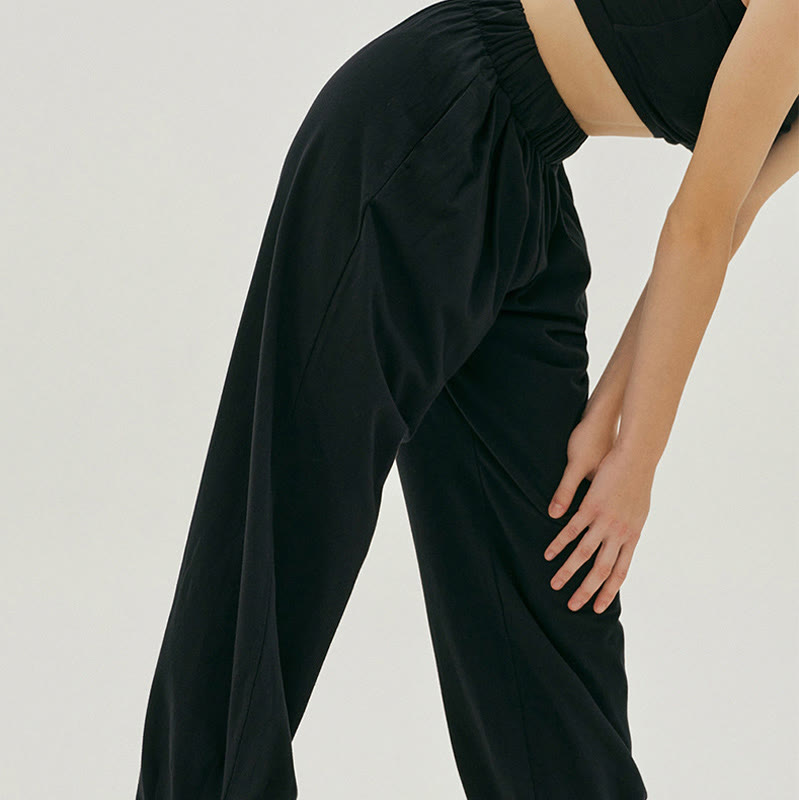 Pantalones harén Leica holgados, informales, transpirables y con bolsillos para mujer de Buddha Stones - image 9