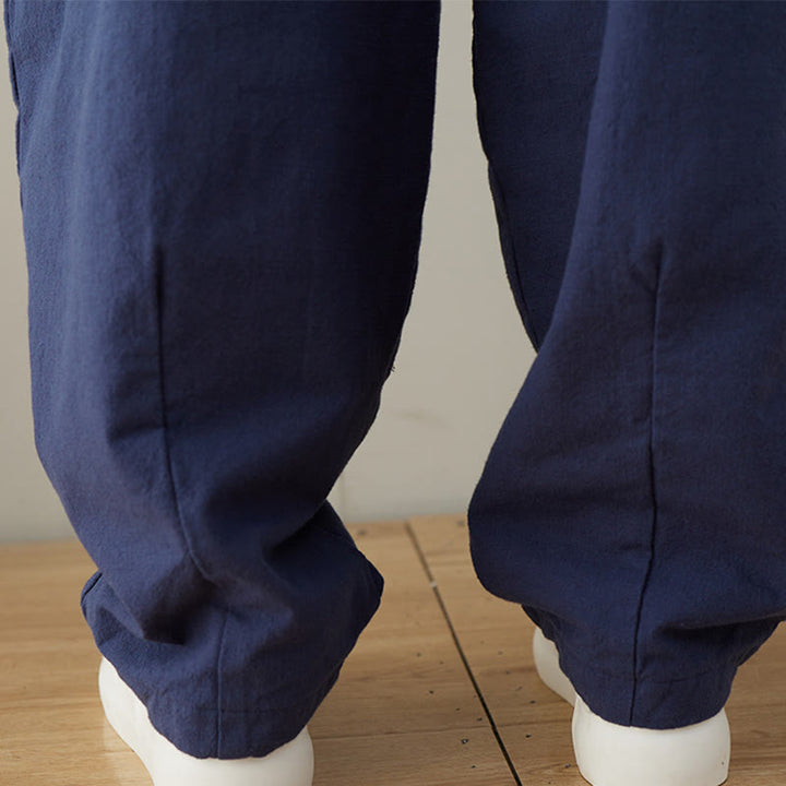 Pantalones casuales holgados de algodón con bolsillos para mujer de Buddha Stones - image 5