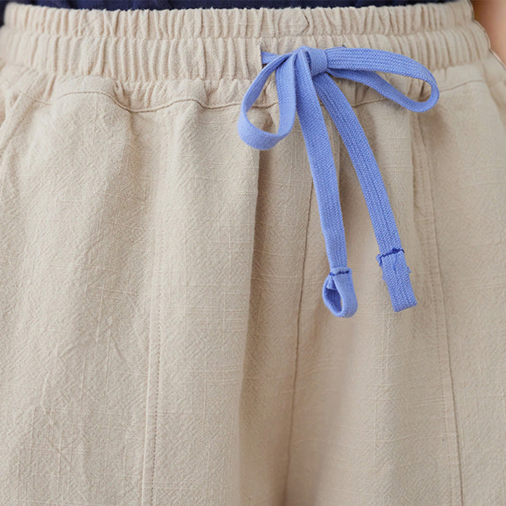 Pantalones de lino y algodón para mujer, informales, lisos y holgados, con bolsillos y estampado de Buddha Stones - image 16