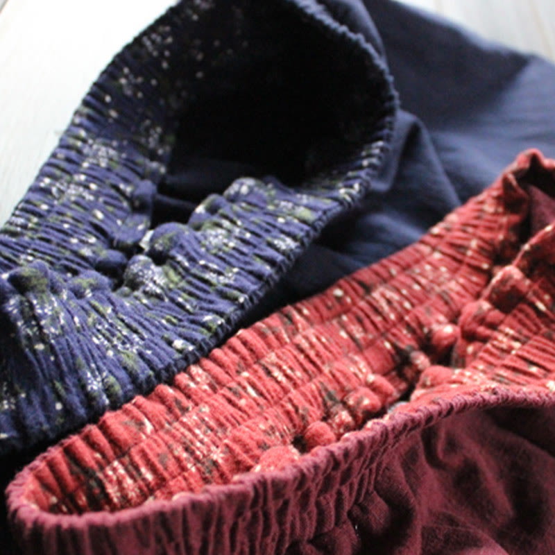 Pantalones anchos de pierna de ramio para mujer, informales, lisos y holgados, con bolsillos, de Buddha Stones - image 7