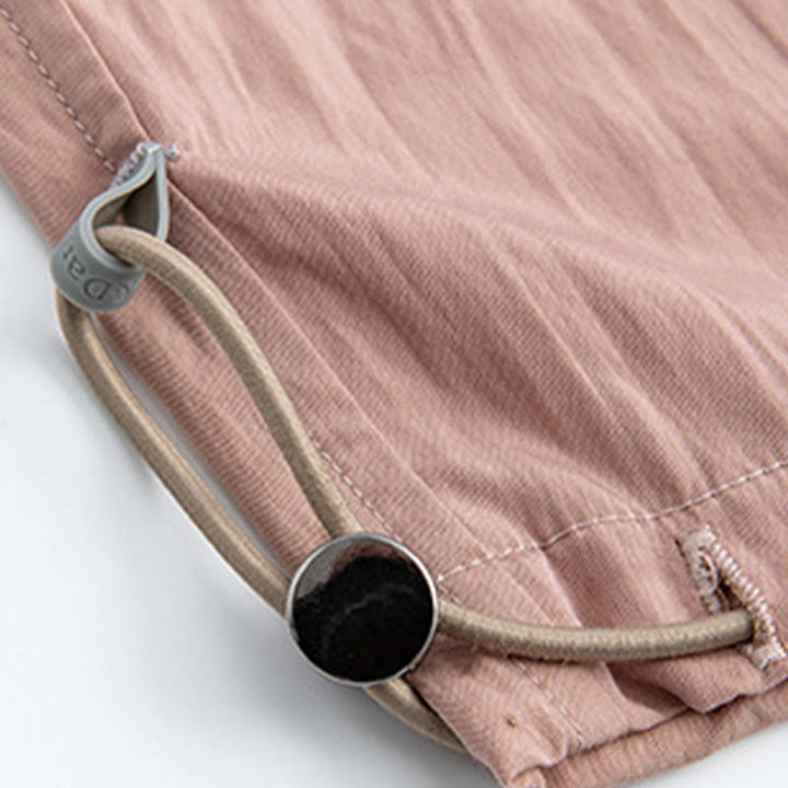 Pantalones anchos de viscosa para mujer, informales, lisos, sueltos, con cintura elástica alta y bolsillos, de Buddha Stones - image 15