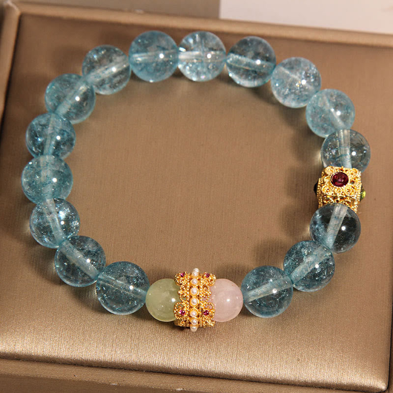 Pulsera de comunicación curativa con cianita natural y Buddha Stones