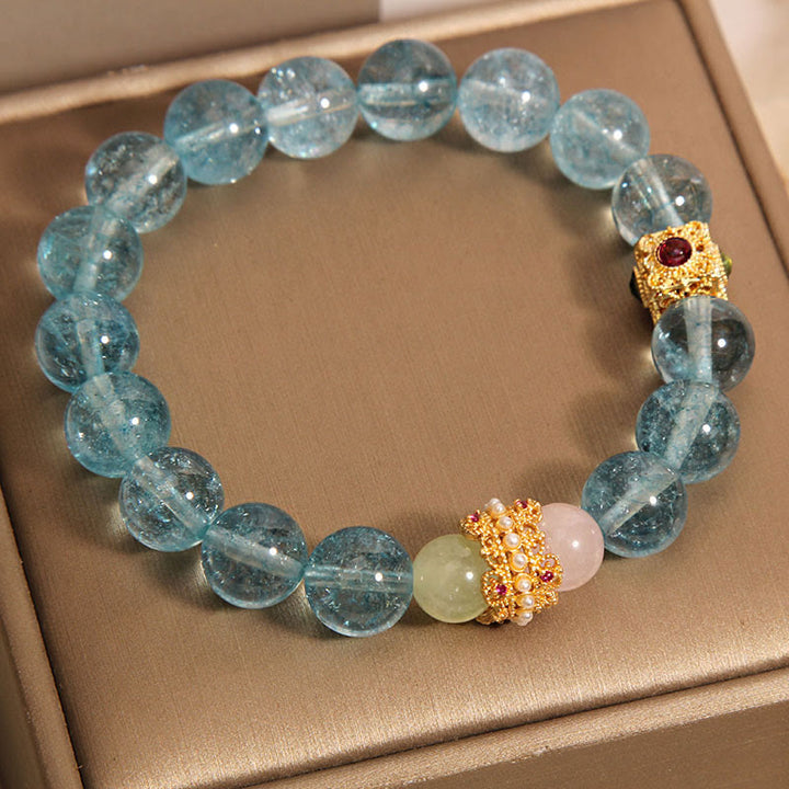 Pulsera de comunicación curativa con cianita natural y Buddha Stones
