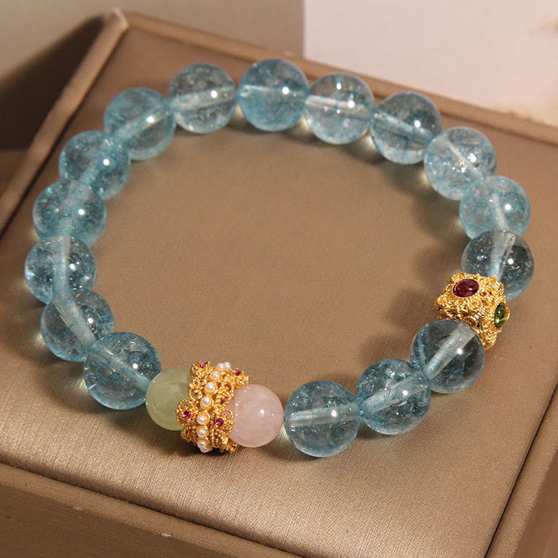 Pulsera de comunicación curativa con cianita natural y Buddha Stones