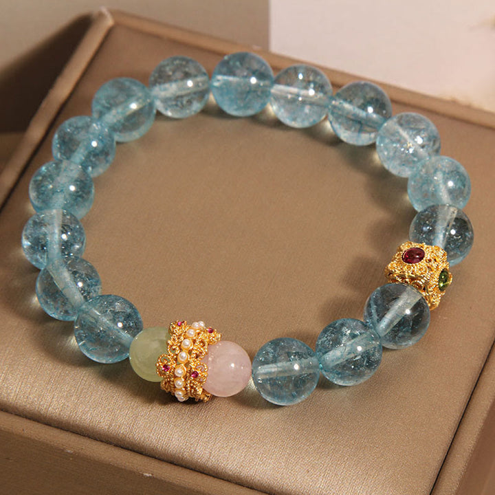 Pulsera de comunicación curativa con cianita natural y Buddha Stones