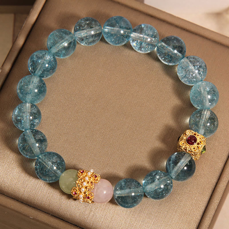 Pulsera de comunicación curativa con cianita natural y Buddha Stones