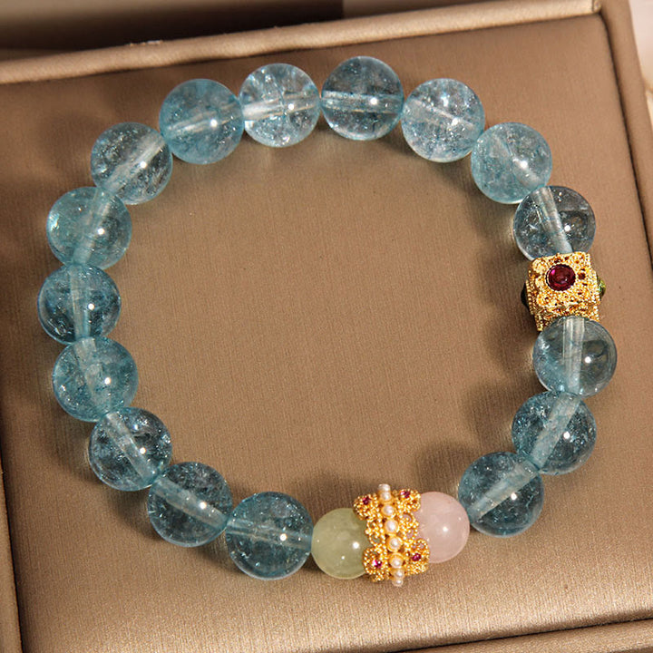 Pulsera de comunicación curativa con cianita natural y Buddha Stones