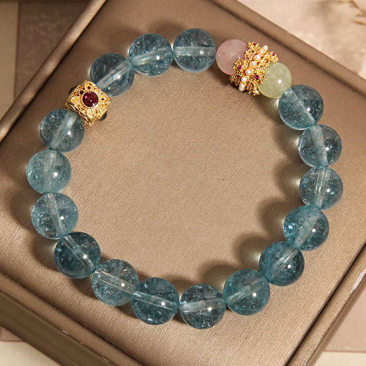 Pulsera de comunicación curativa con cianita natural y Buddha Stones
