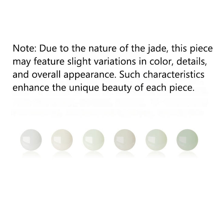 Pulsera de la suerte con hebilla de paz y flor de durazno de jade hetiano natural de plata esterlina 999 con Buddha Stones - image 7