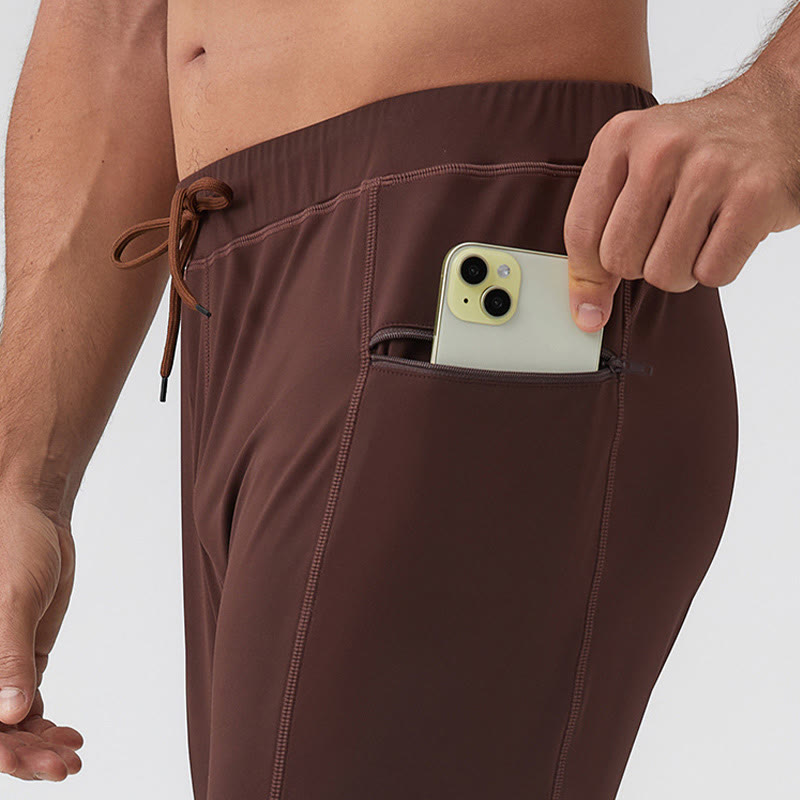 Pantalones deportivos de cintura alta con diseño de Buddha Stones, transpirables y de secado rápido para hombre con bolsillo con cremallera - image 6