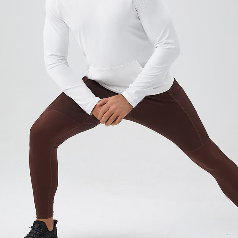 Pantalones deportivos de cintura alta con diseño de Buddha Stones, transpirables y de secado rápido para hombre con bolsillo con cremallera - image 16