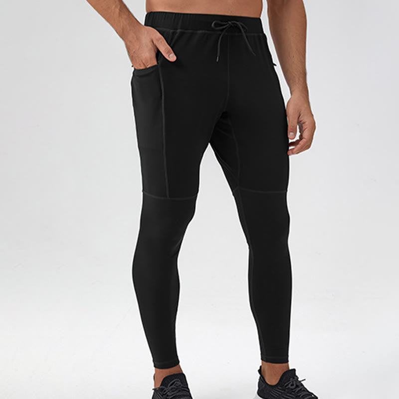 Pantalones deportivos de cintura alta con diseño de Buddha Stones, transpirables y de secado rápido para hombre con bolsillo con cremallera - image 24