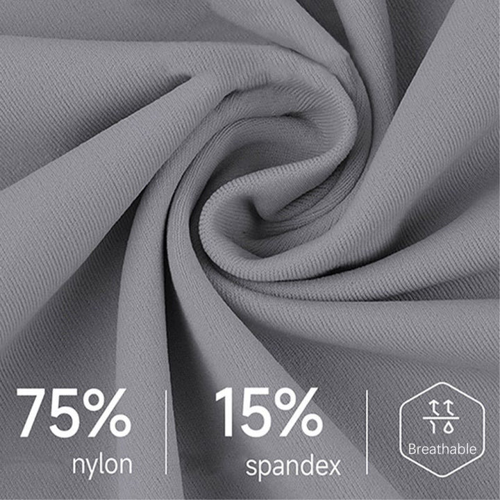 Leggings deportivos transpirables elásticos de cintura alta de color sólido con Buddha Stones para hombre con bolsillo trasero con cremallera - image 5