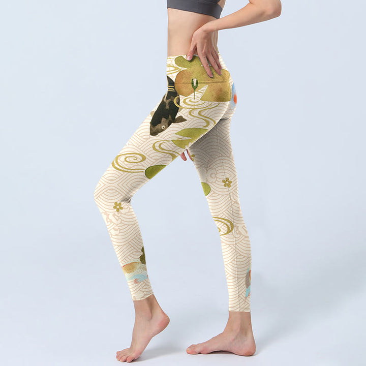 Leggings de yoga para mujer con estampado de Buddha Stones - image 3