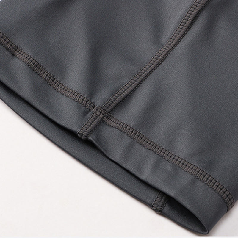 Pantalones cortos deportivos de secado rápido, ajustados y elásticos de Buddha Stones para hombre con bolsillos con cremallera - image 12