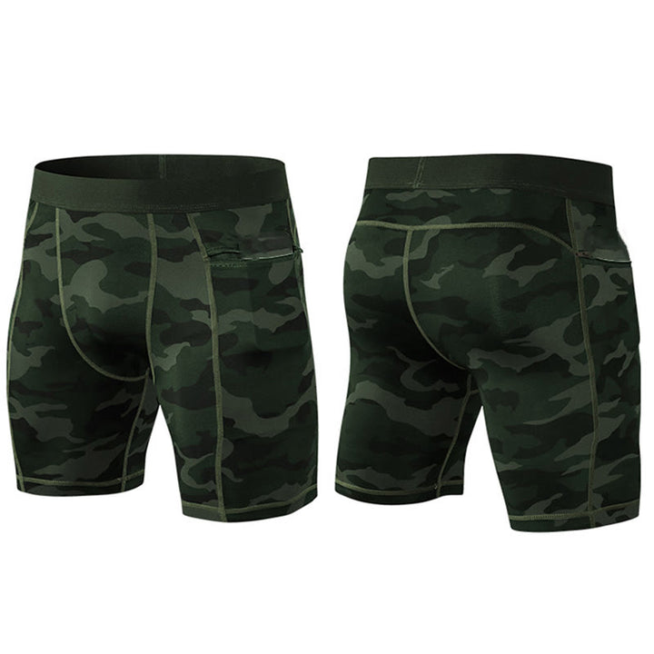 Pantalones cortos deportivos de secado rápido, ajustados y elásticos de Buddha Stones para hombre con bolsillos con cremallera - image 37