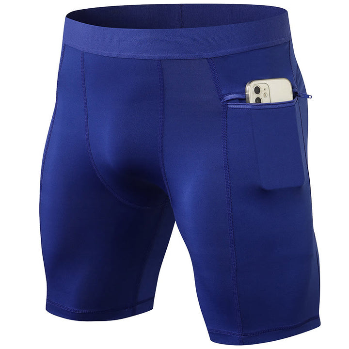 Pantalones cortos deportivos de secado rápido, ajustados y elásticos de Buddha Stones para hombre con bolsillos con cremallera - image 28