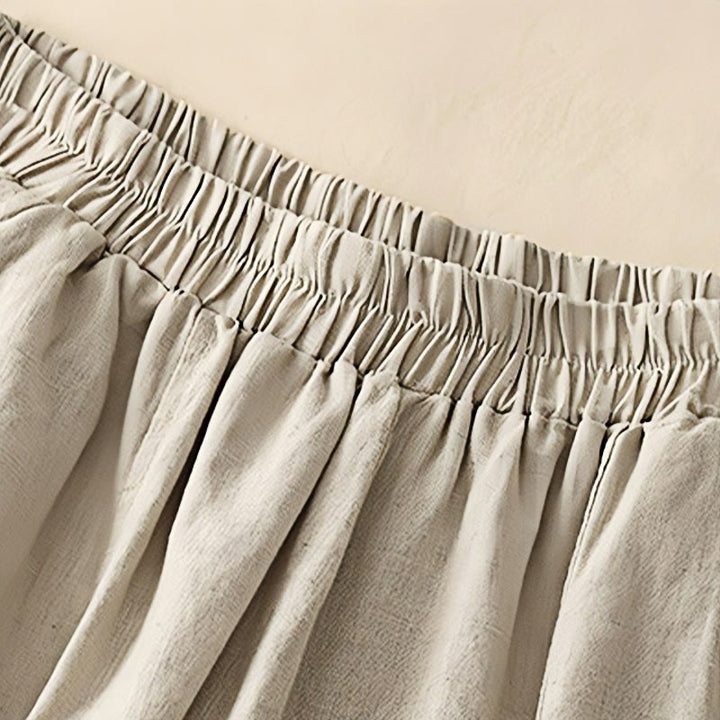 Pantalones harén de algodón para mujer, de largo 7-8, con bolsillos y bordado informal de tela de retazos y Buddha Stones - image 14