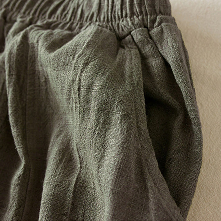 Pantalones harén de algodón para mujer, informales, holgados, de pierna recta, de longitud 7-8, con bolsillos y estampado de Buddha Stones - image 15