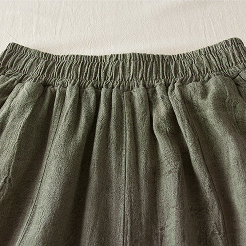Pantalones cortos holgados de pierna recta estilo casual Buddha Stones, de 7 a 8 pulgadas de largo, estilo harem para mujer con bolsillos. - image 14