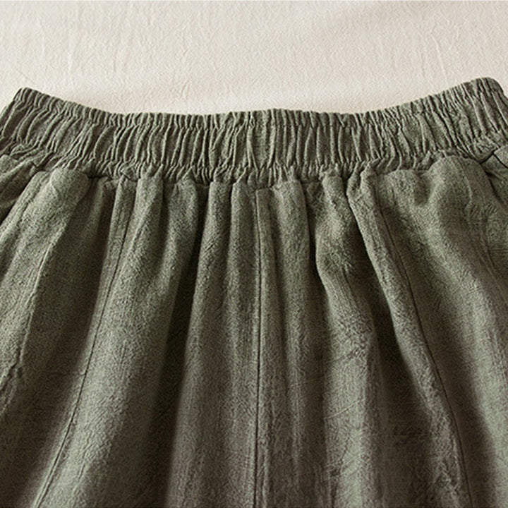 Pantalones cortos holgados de pierna recta estilo casual Buddha Stones, de 7 a 8 pulgadas de largo, estilo harem para mujer con bolsillos. - image 14