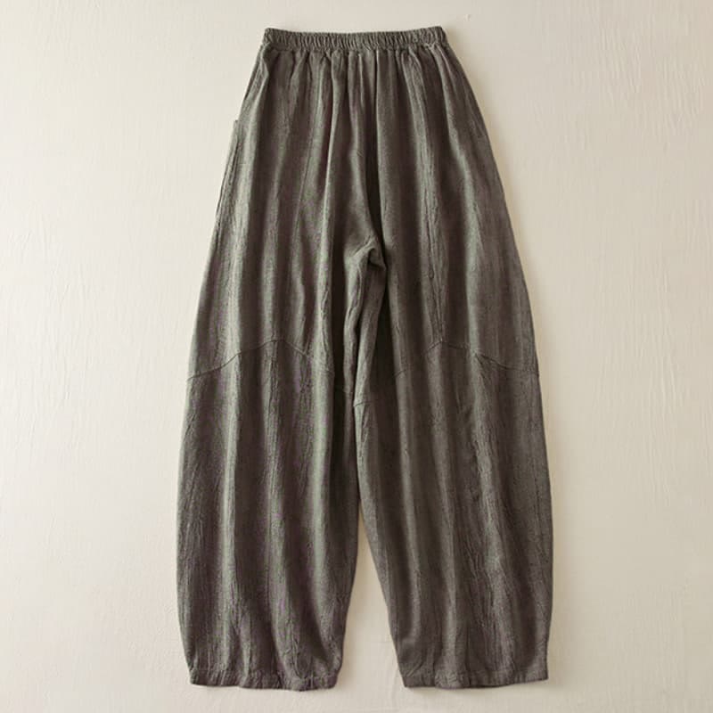 Pantalones harén de algodón para mujer, informales, holgados, de pierna recta, de longitud 7-8, con bolsillos y estampado de Buddha Stones - image 8