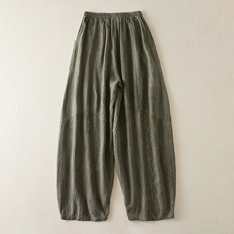 Pantalones harén de algodón para mujer, informales, holgados, de pierna recta, de longitud 7-8, con bolsillos y estampado de Buddha Stones - image 10