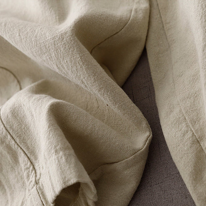 Pantalones harén de lino y algodón para mujer, informales, lisos, de largo 7-8, con bolsillos y estampado Buddha Stones - image 10