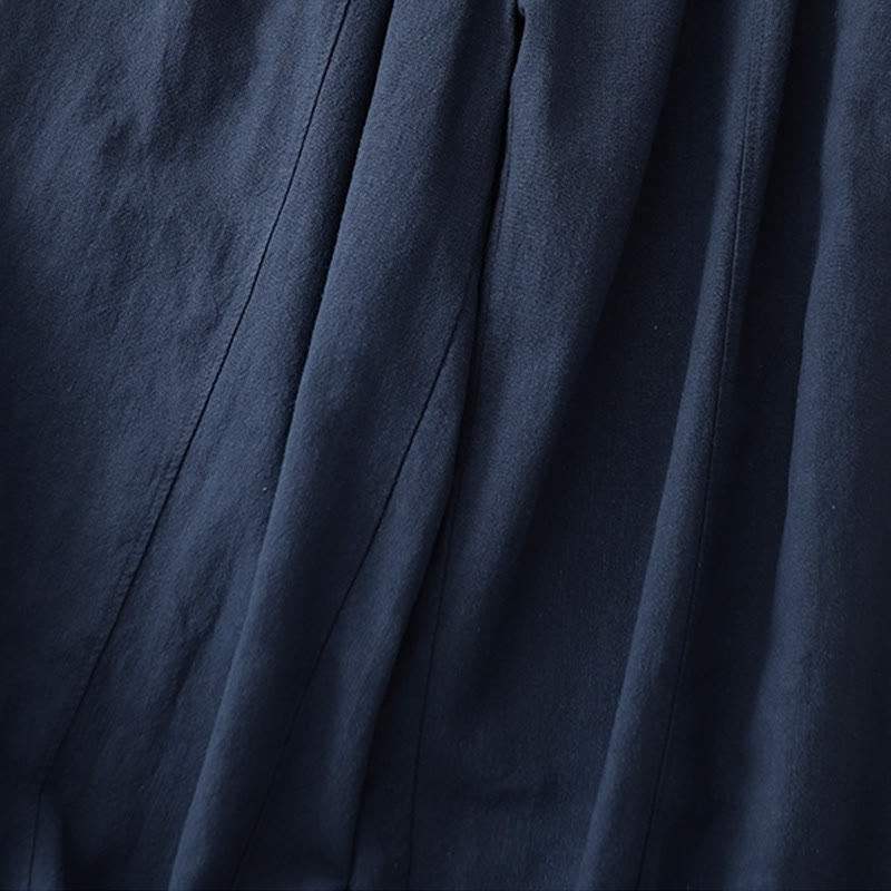 Pantalones harén de lino y algodón para mujer, informales, lisos, de largo 7-8, con bolsillos y estampado Buddha Stones - image 21