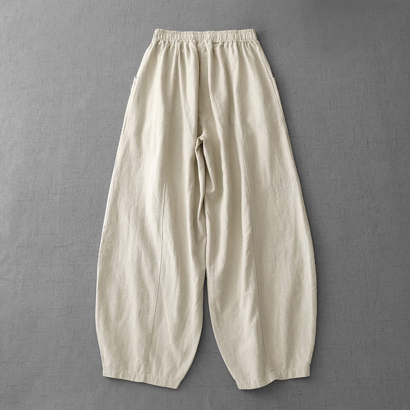 Pantalones harem casuales para mujer con estampado de Buddha Stones, de 7-8 pulgadas de largo y con bolsillos. - image 1