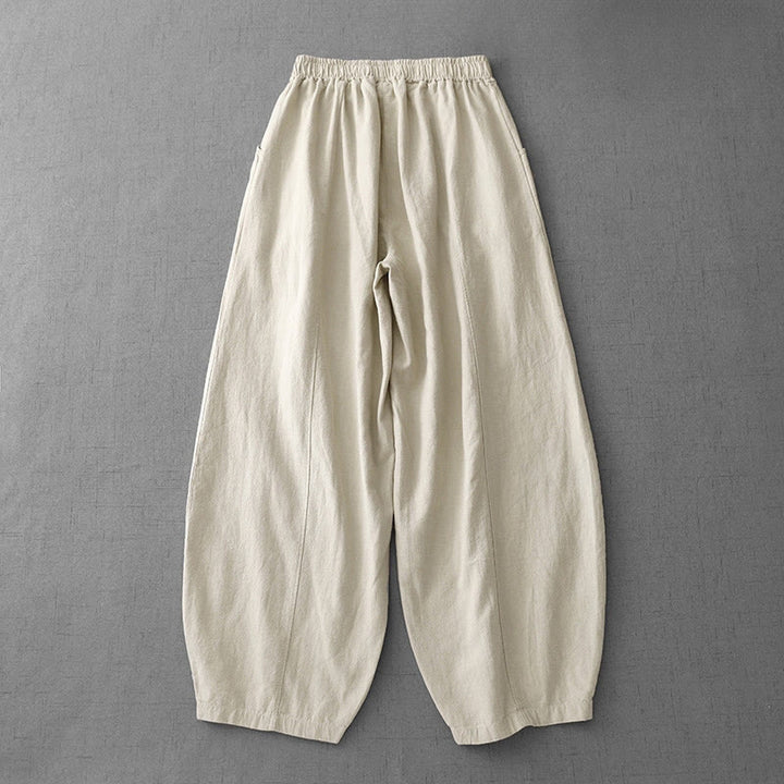 Pantalones harem casuales para mujer con estampado de Buddha Stones, de 7-8 pulgadas de largo y con bolsillos. - image 1