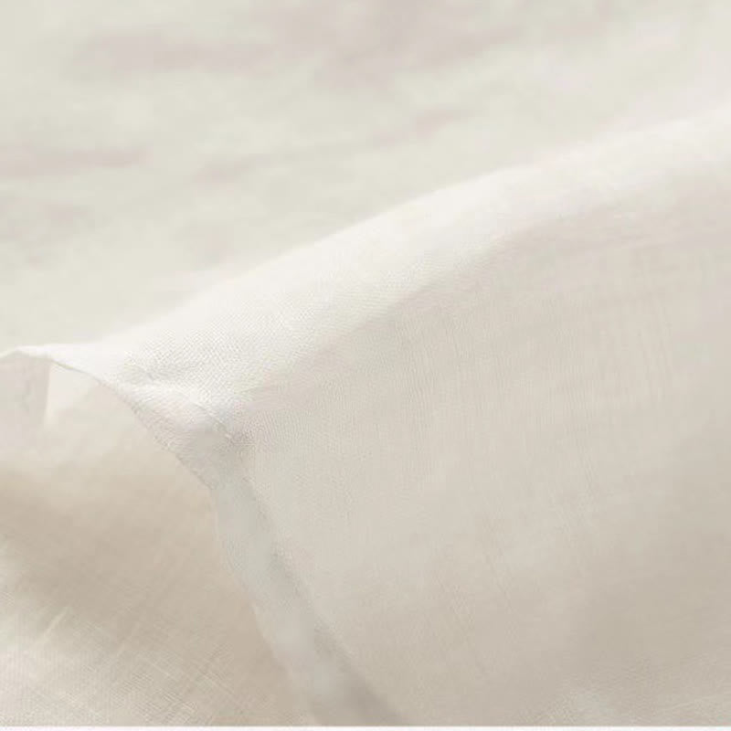 Camisa de algodón de media manga con cuello en V y diseño floral con bordado informal de Buddha Stones para mujer - image 18