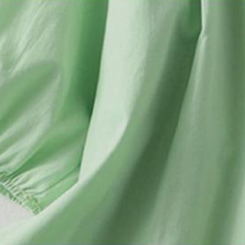 Camisa de lino y algodón de media manga con diseño de cuello con volantes y botones de rana para mujer con Buddha Stones - image 17