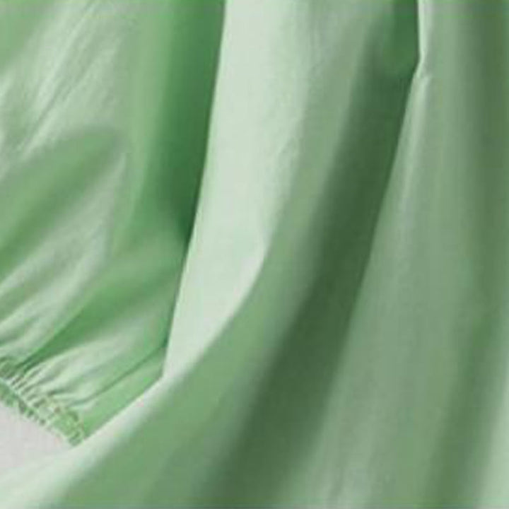 Camisa de lino y algodón de media manga con diseño de cuello con volantes y botones de rana para mujer con Buddha Stones - image 17