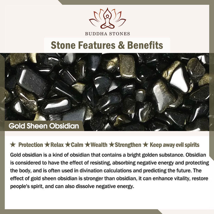 Estatua de gato dormido de obsidiana con brillo dorado natural de Buddha Stones, decoración del hogar - image 9