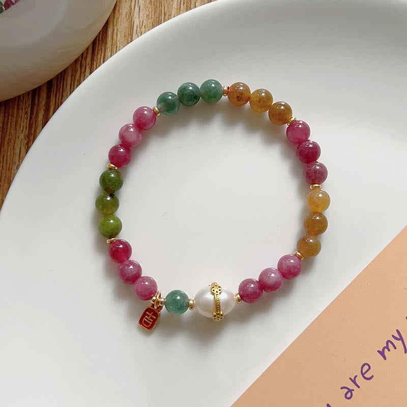 Pulsera positiva con turmalina de colores y Buddha Stones - image 11