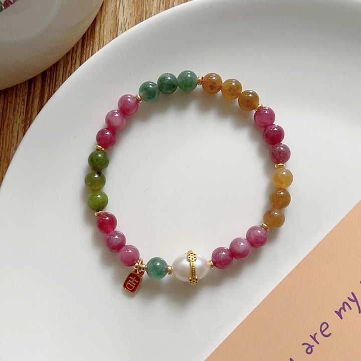 Pulsera positiva con turmalina de colores y Buddha Stones - image 11