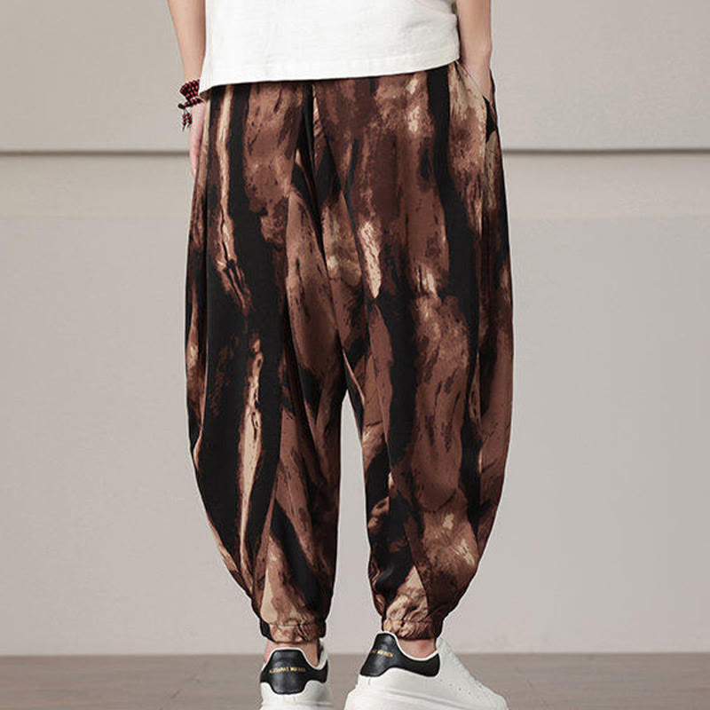 Pantalones harén con cordón y bolsillos para hombre con estampado de Buddha Stones - image 11