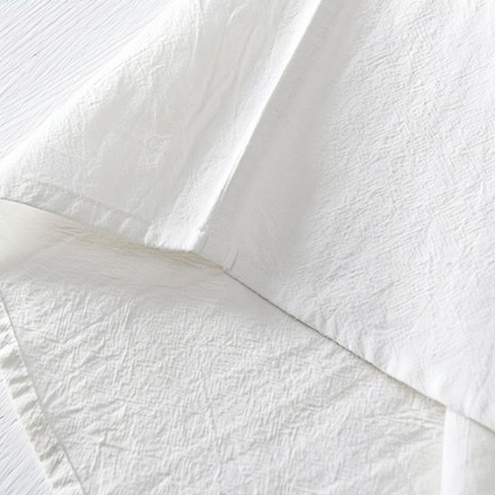 Camisa de hombre de manga corta de algodón y lino con bordado de Buddha Stones y botones de rana, cuello mandarín - image 18