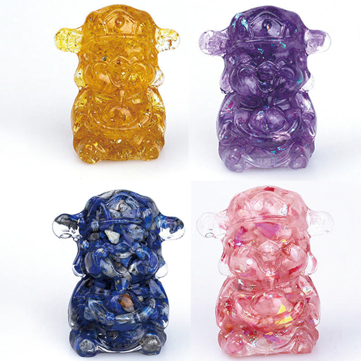 Buddha Stones, Dios de la Riqueza, Amatista, Cristal, Resina, Energía, Fortuna, Decoración del Hogar - image 3