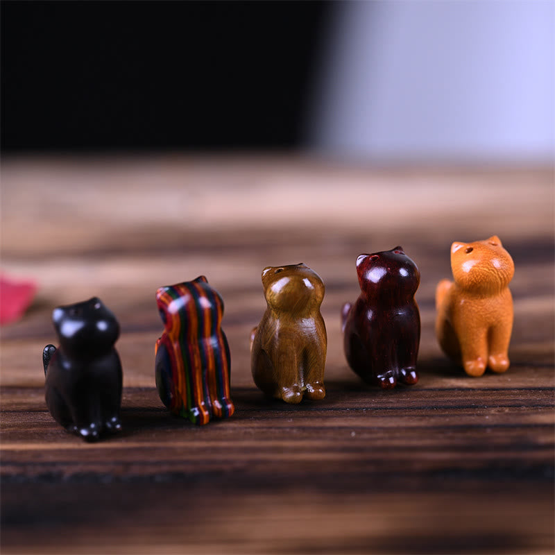 Buddha Stones con pequeñas hojas de sándalo rojo, ébano, sándalo, sándalo verde, mini gato de la suerte, ciervo, adorno colgante para teléfono. - image 4