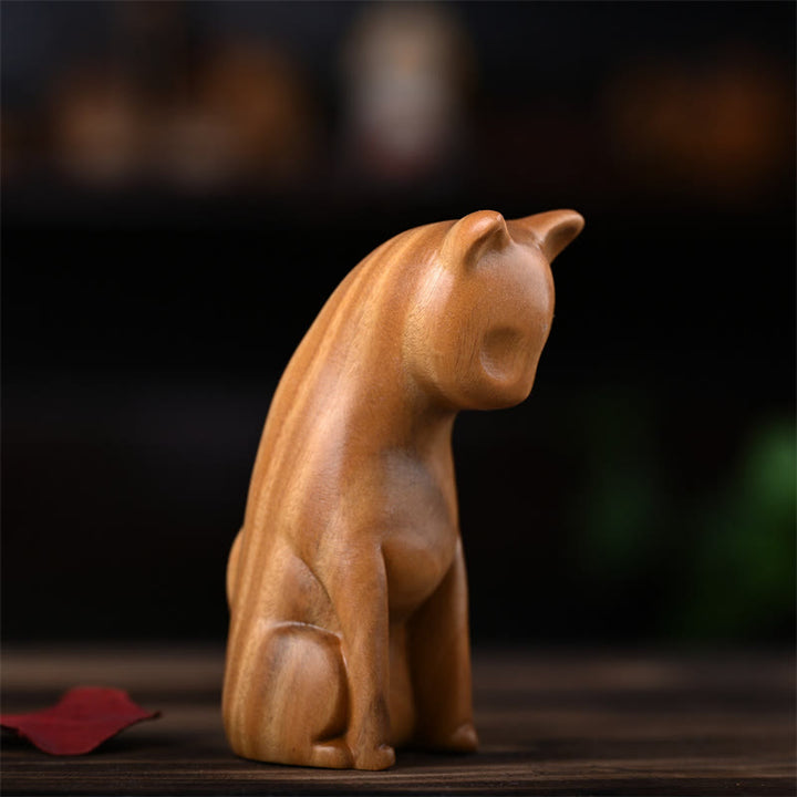 Buddha Stones, Gato Pequeño, Ratón, Sándalo Verde, Palosanto Rojo Africano, Paz, Decoración del Hogar - image 7